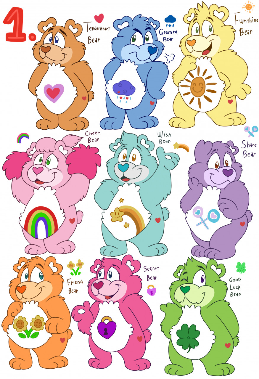 INSTANT DOWNLOAD Care Bears SVG Png Clipart, Care Bears Printable, Care ...