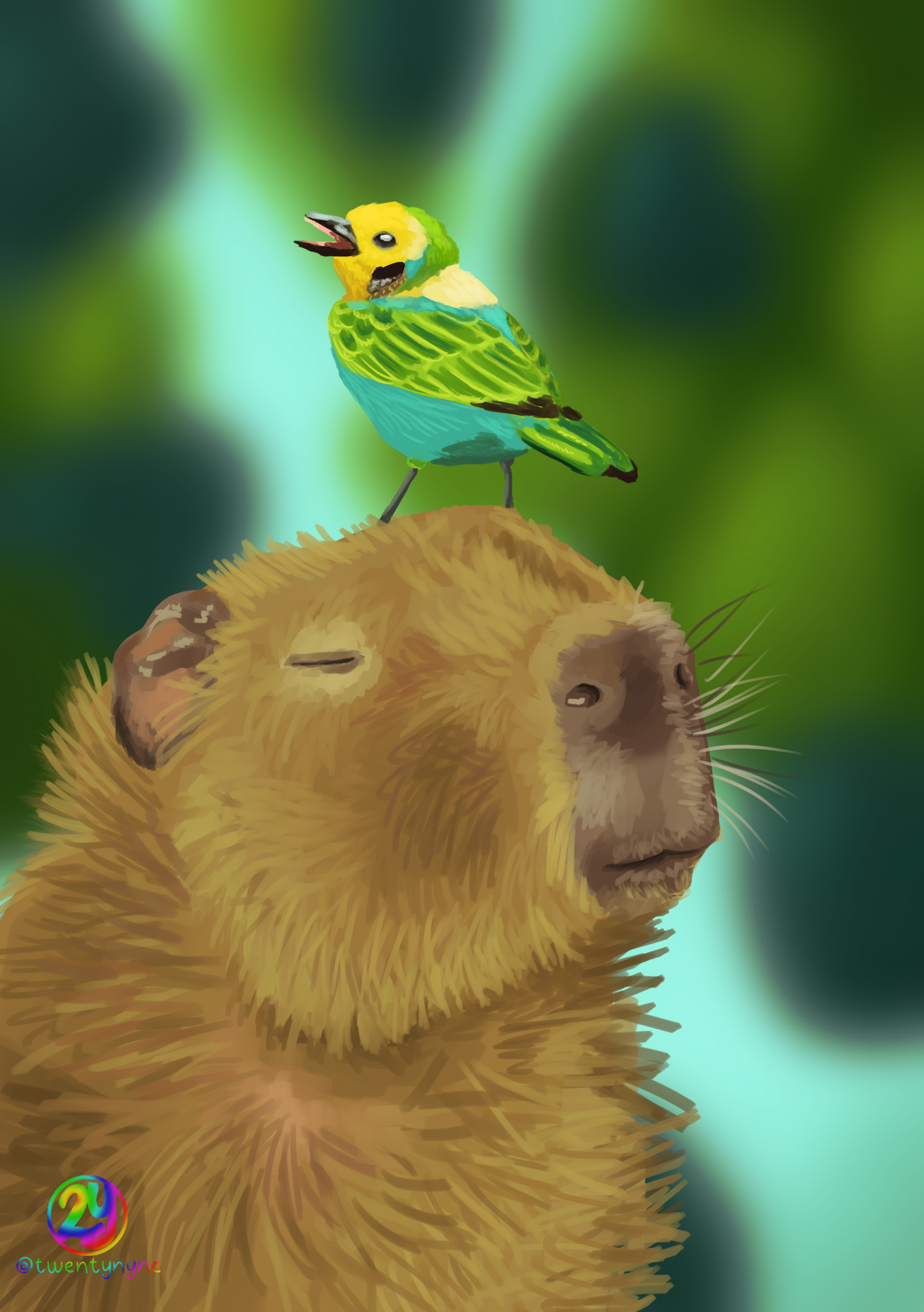 capybara by E-a-s-y on DeviantArt  Animal illustration, Capybara, Cute  animal drawings