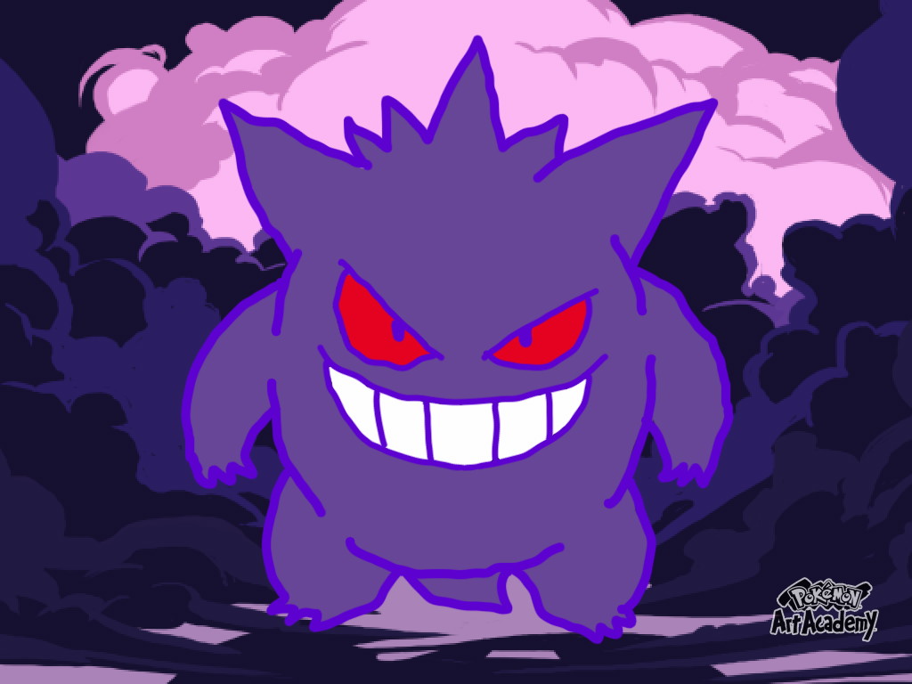 Gengar Done from Pokemon Art Academy by Twilightdreamers10