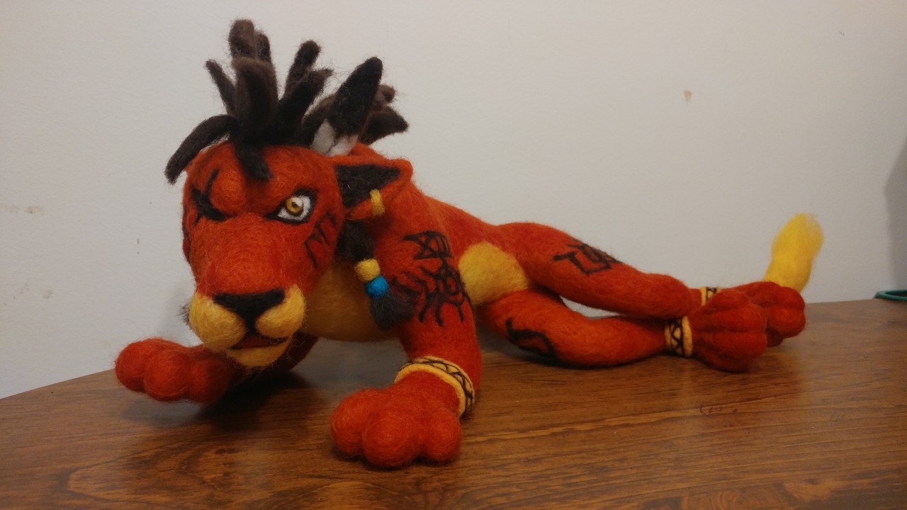 Red XIII Felted Plush by Twitterlu Fur Affinity dot net