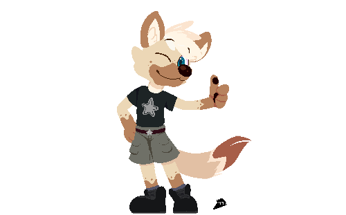 furry thumbs up drawing