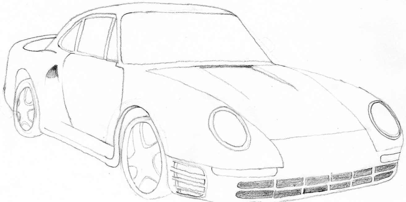 Porsche 959 drawing WIP by Tyler1200 -- Fur Affinity [dot] net