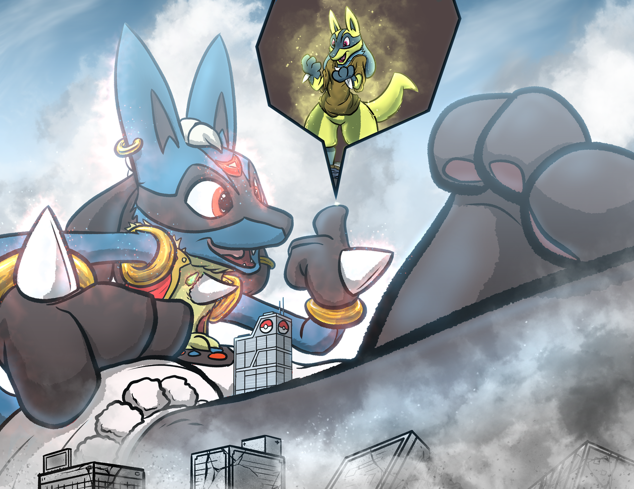 Shiny Lucario by Tyrnn -- Fur Affinity [dot] net