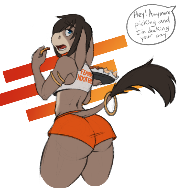 Half-Assing it at Femboy Hooters. 