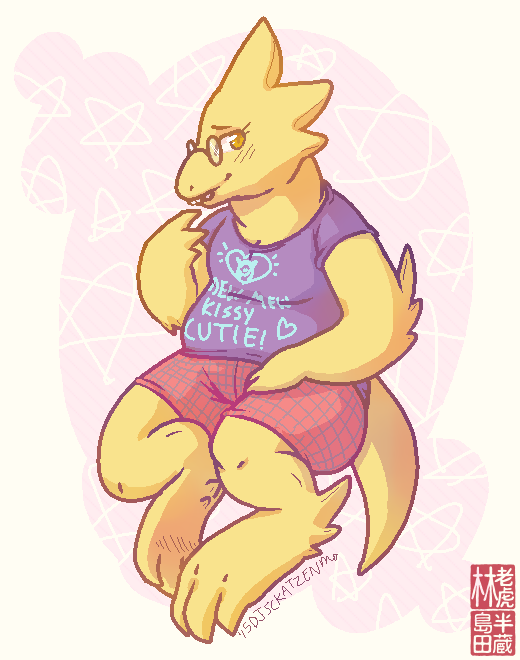 Fanart Undertale Semi Human Alphys By Nayrkoruksta On Deviantart Ng