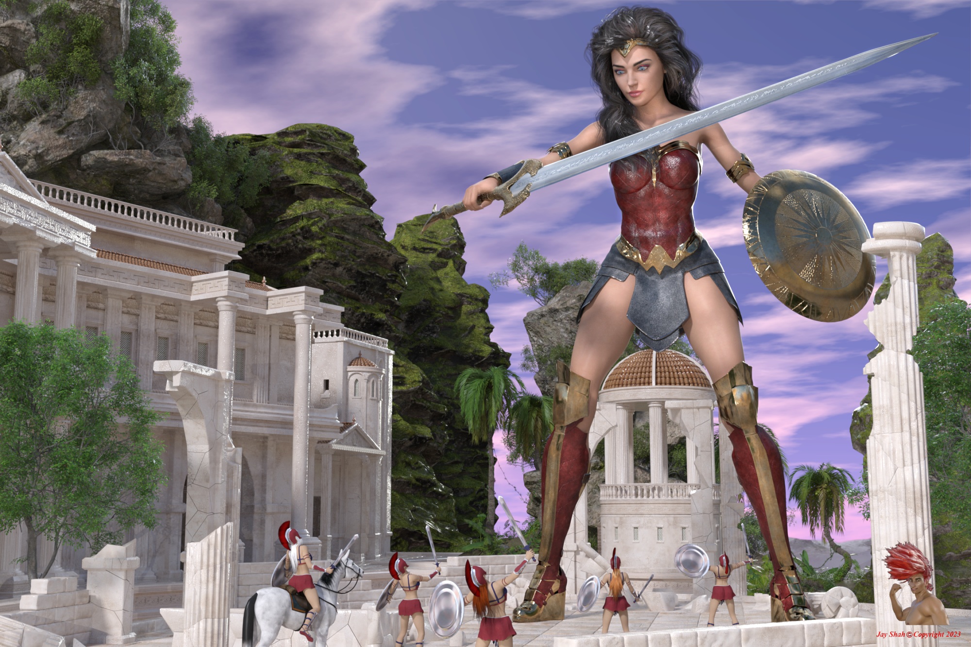 Giantess Wonderrahh The Warrior Princess 2023 by UltraDeviantGiantz -- Fur  Affinity [dot] net