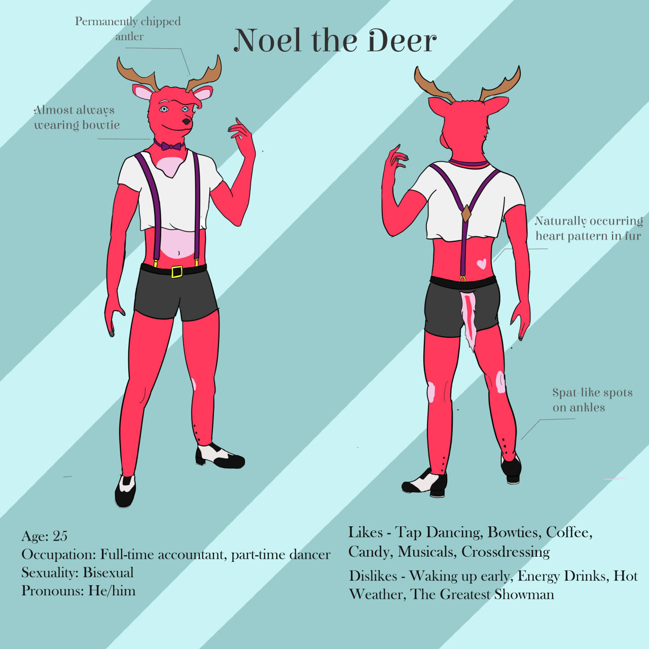 Noel The Tap Dancing Deer Ref Sheet