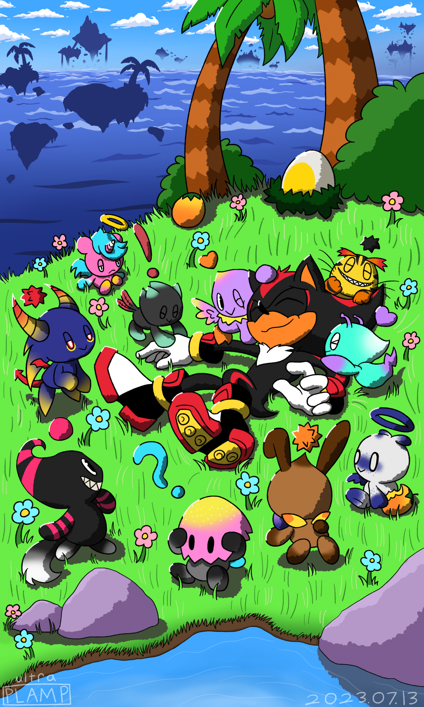 Chao Garden Featuring Shadow The Hedgehog by UltraPLAMP -- Fur