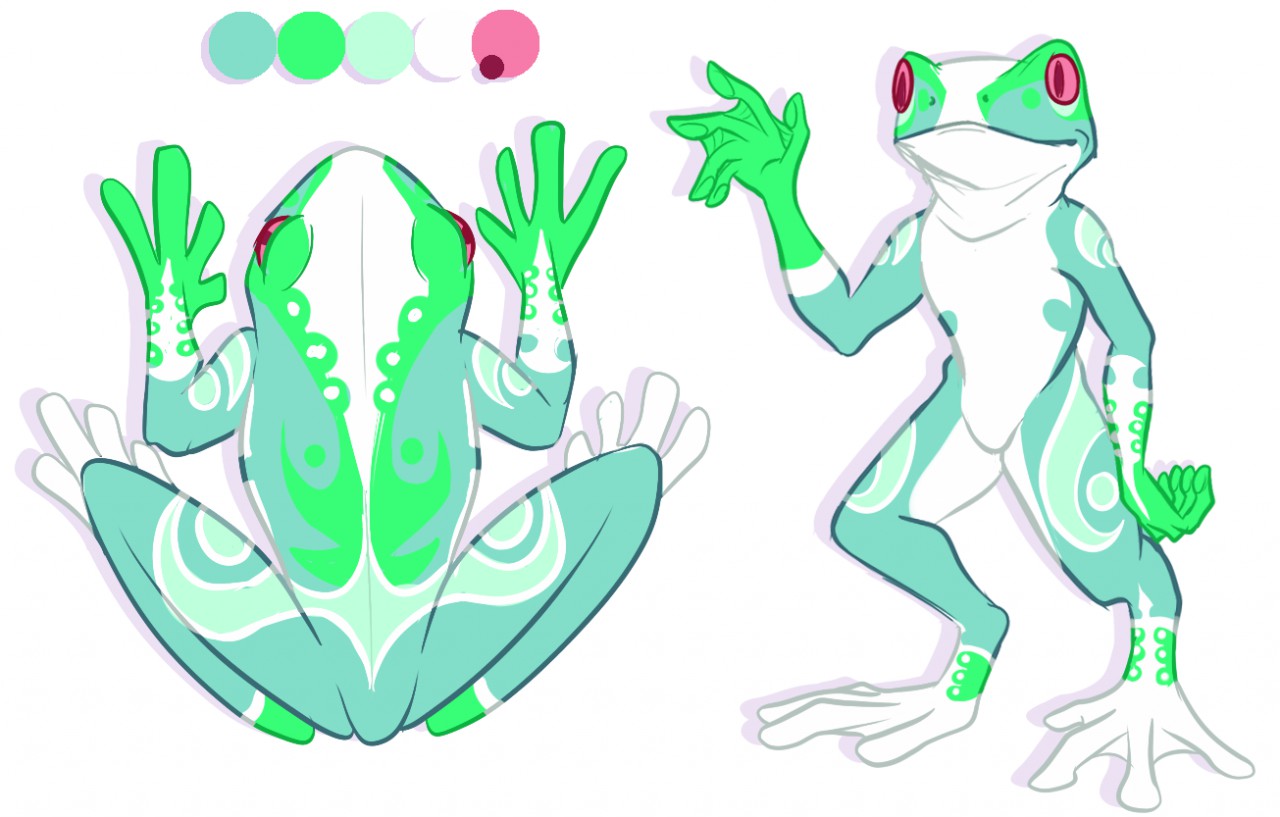 Hezzes Frog reference Sheet. 