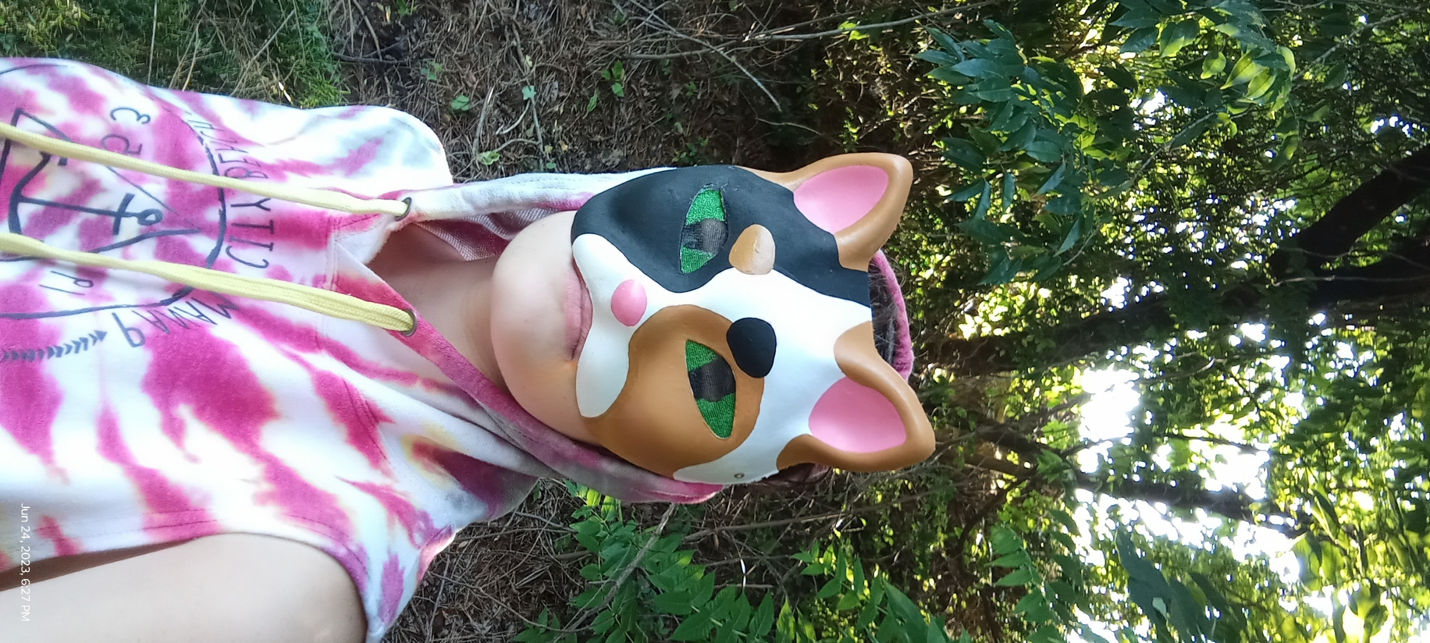 Calico therian cat mask