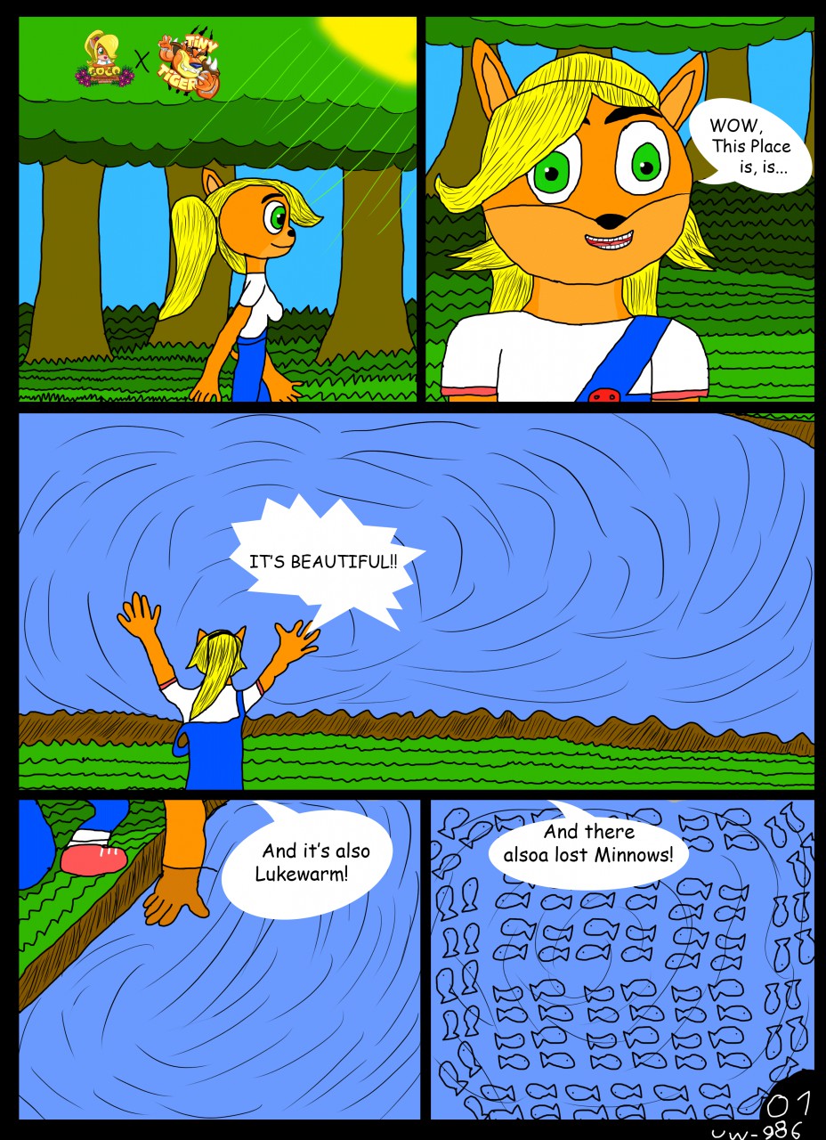 Coco Bandicoot x Tiny Tiger Page 1 by underwater986 -- Fur Affinity [dot]  net