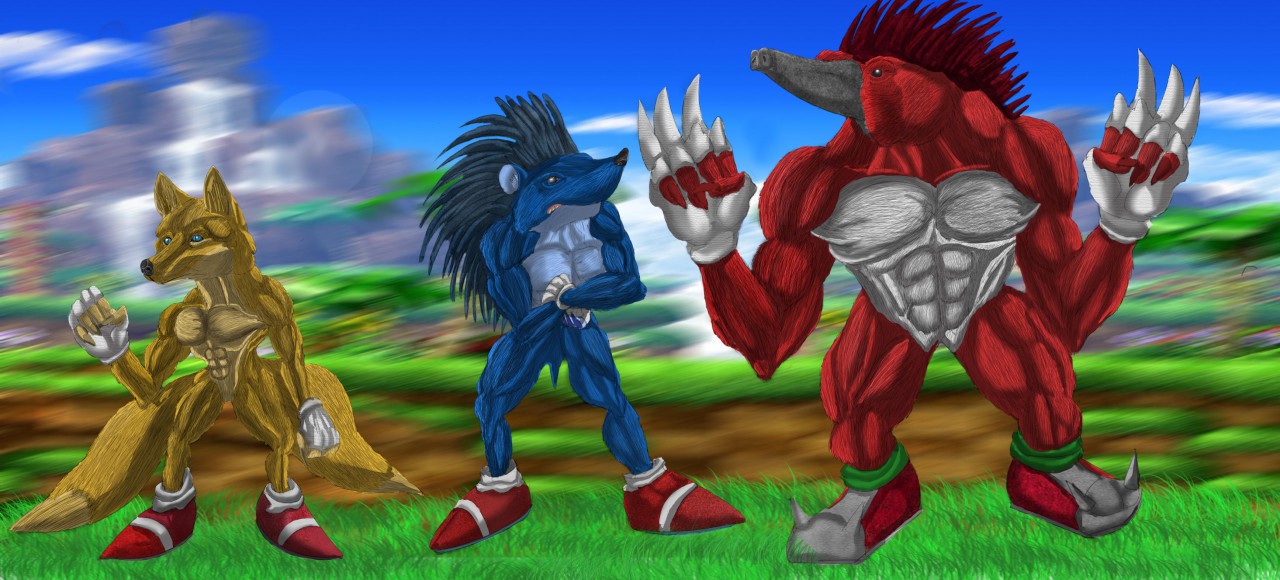 Sonic - Mephiles, Silver, Shadow and Knuckles by KyuuketsukiVentus -- Fur  Affinity [dot] net