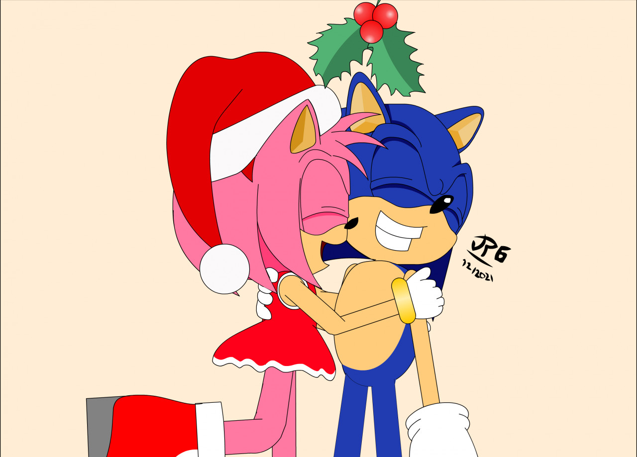 Sonic and Amy's Kiss After the Party by FaunaFox1 -- Fur Affinity