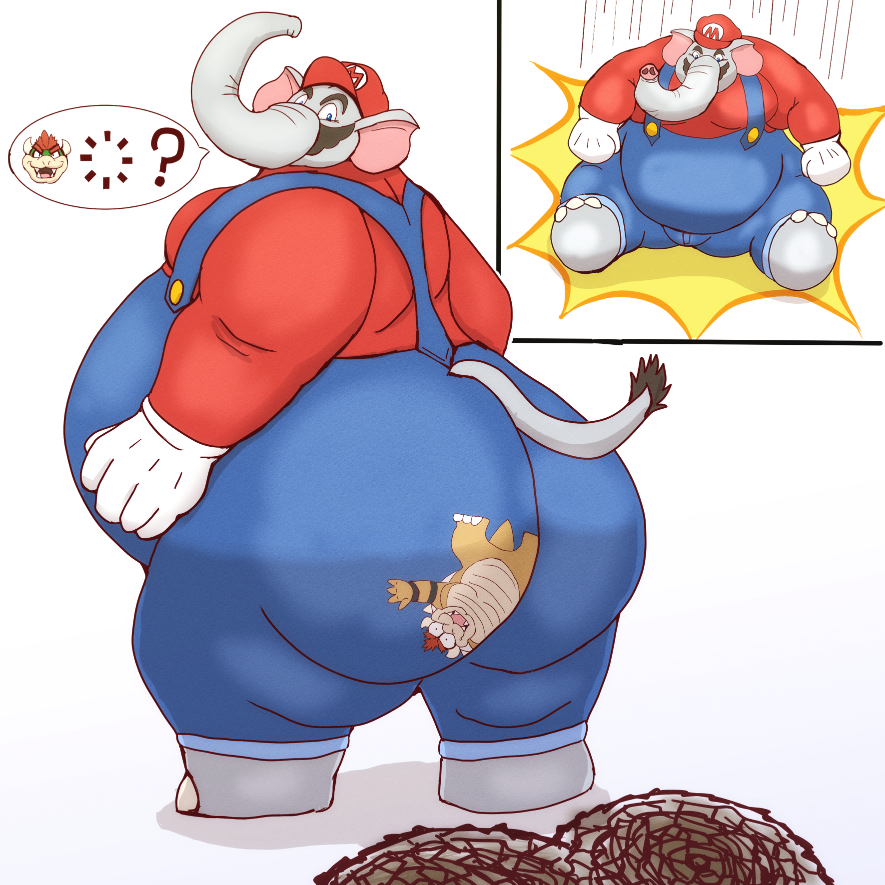 Elephant Mario In His Underwear by MWToonGamer96 -- Fur Affinity [dot] net