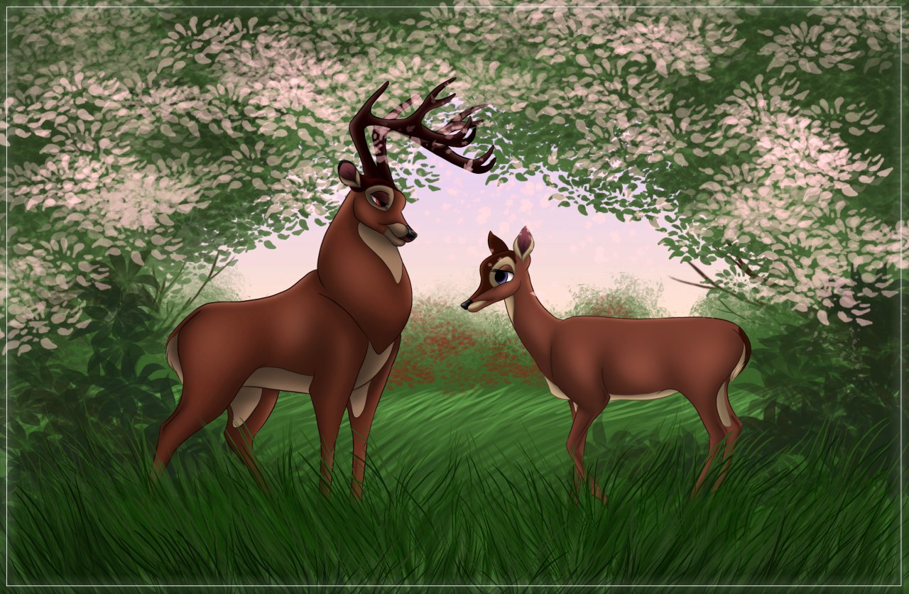 Disney Weddings: Bambi and Feline by Valvador -- Fur Affinity [dot] net