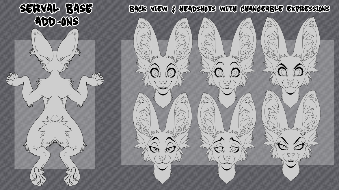 Serval Base Additions! by Vani -- Fur Affinity [dot] net