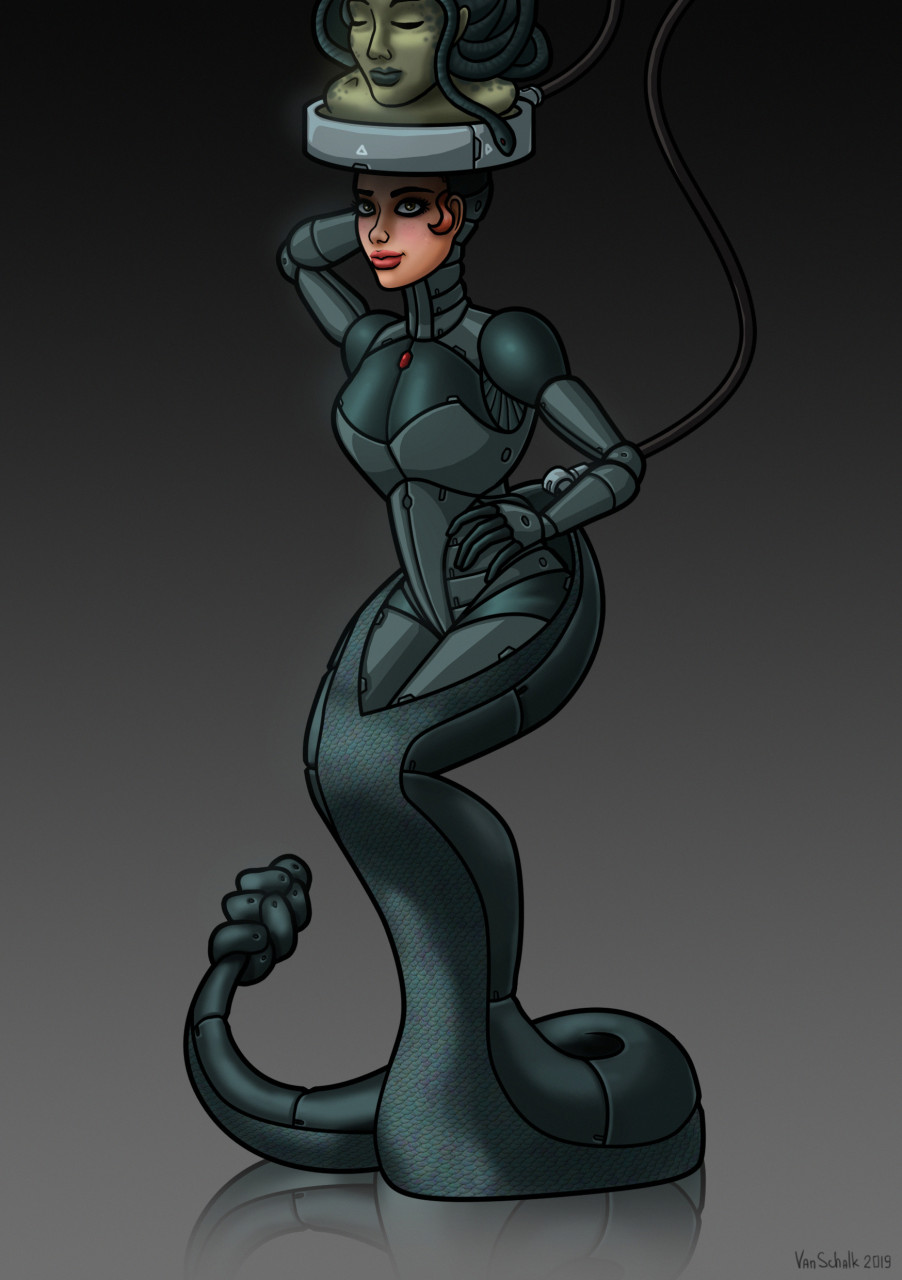 Medusa (suiting up) by VanSchalk -- Fur Affinity [dot] net