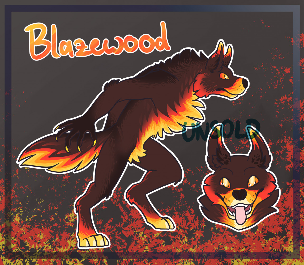 Fire wolf by LunnaHowell -- Fur Affinity [dot] net