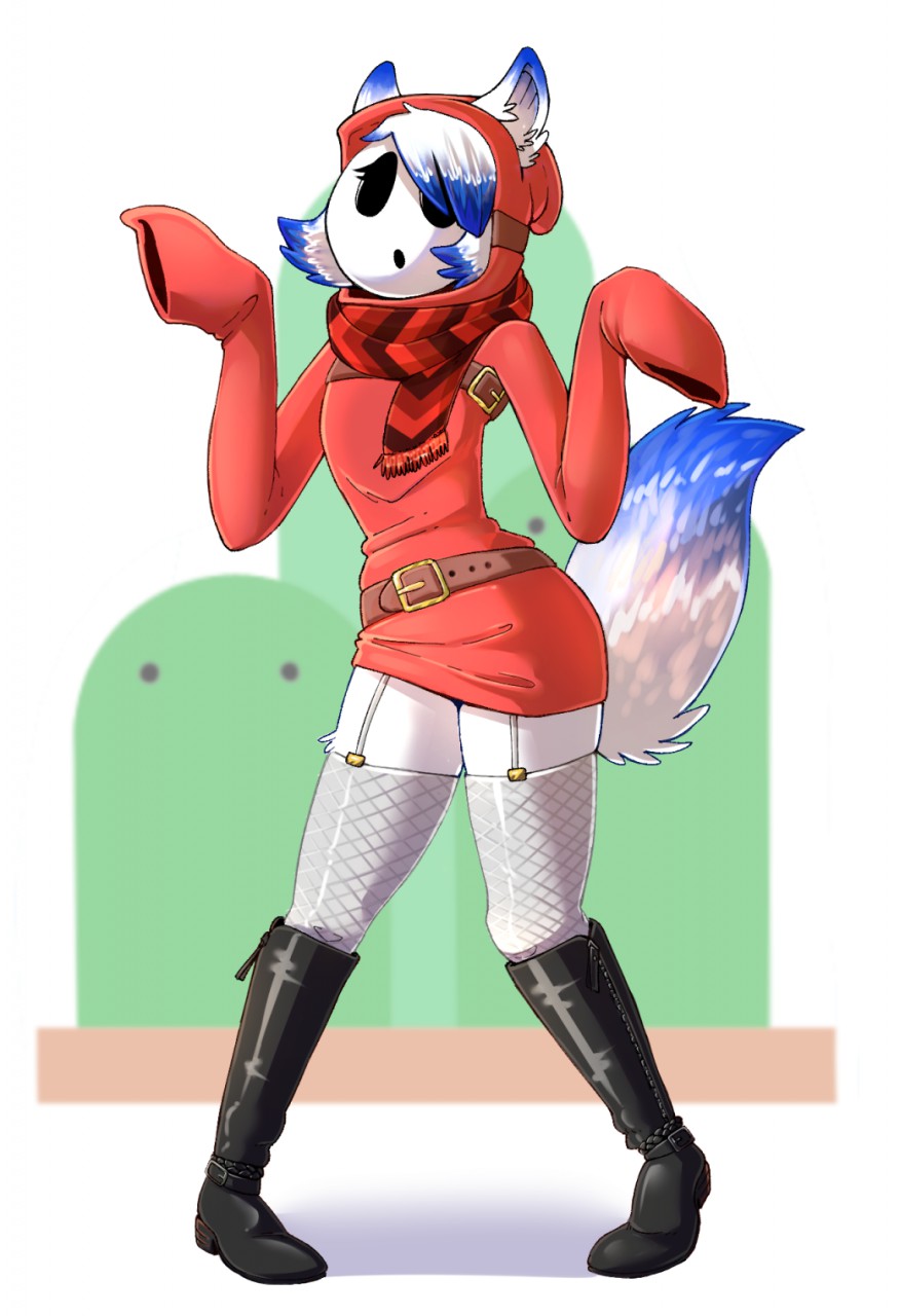 Fluffy Shy Gal V1 by vayn_the_fox -- Fur Affinity [dot] net