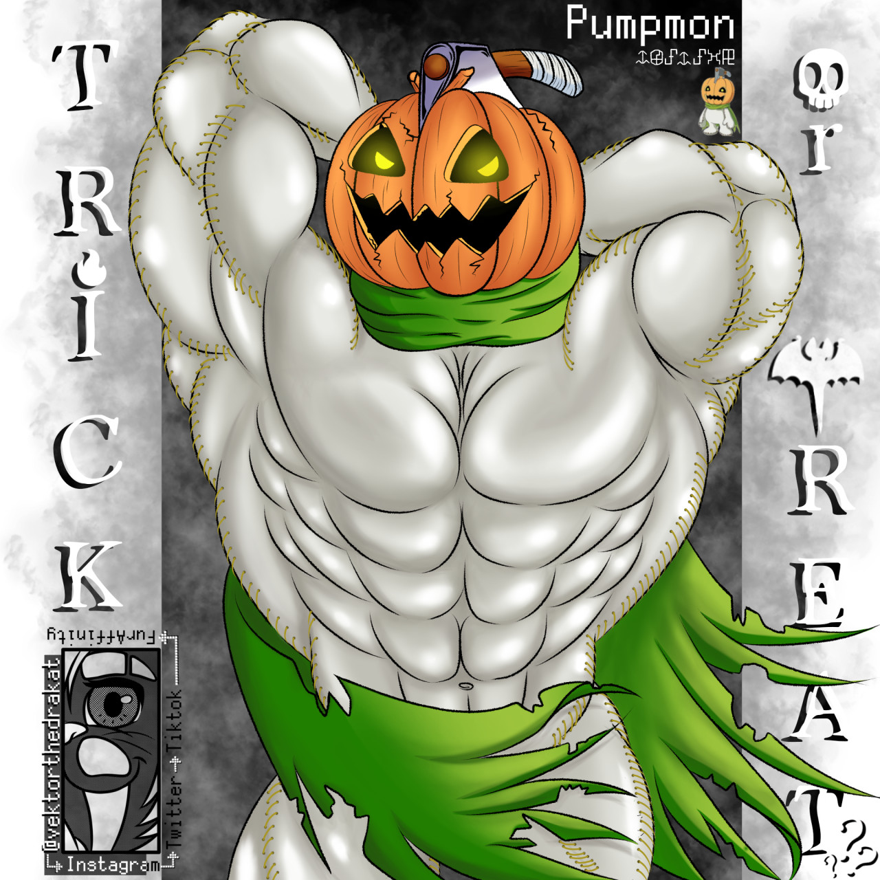 🎃Pumpmon showing all his Buff💪 1/2 by Vektorthedrakat -- Fur Affinity  [dot] net