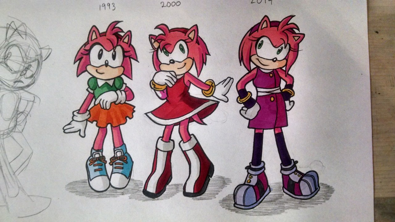 Amy Rose through the years! by VenomAngelic -- Fur Affinity [dot] net