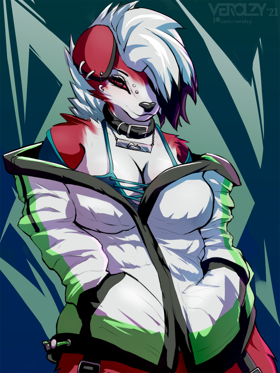 Lycanroc as Iori Yagami by CharlieProut -- Fur Affinity [dot] net