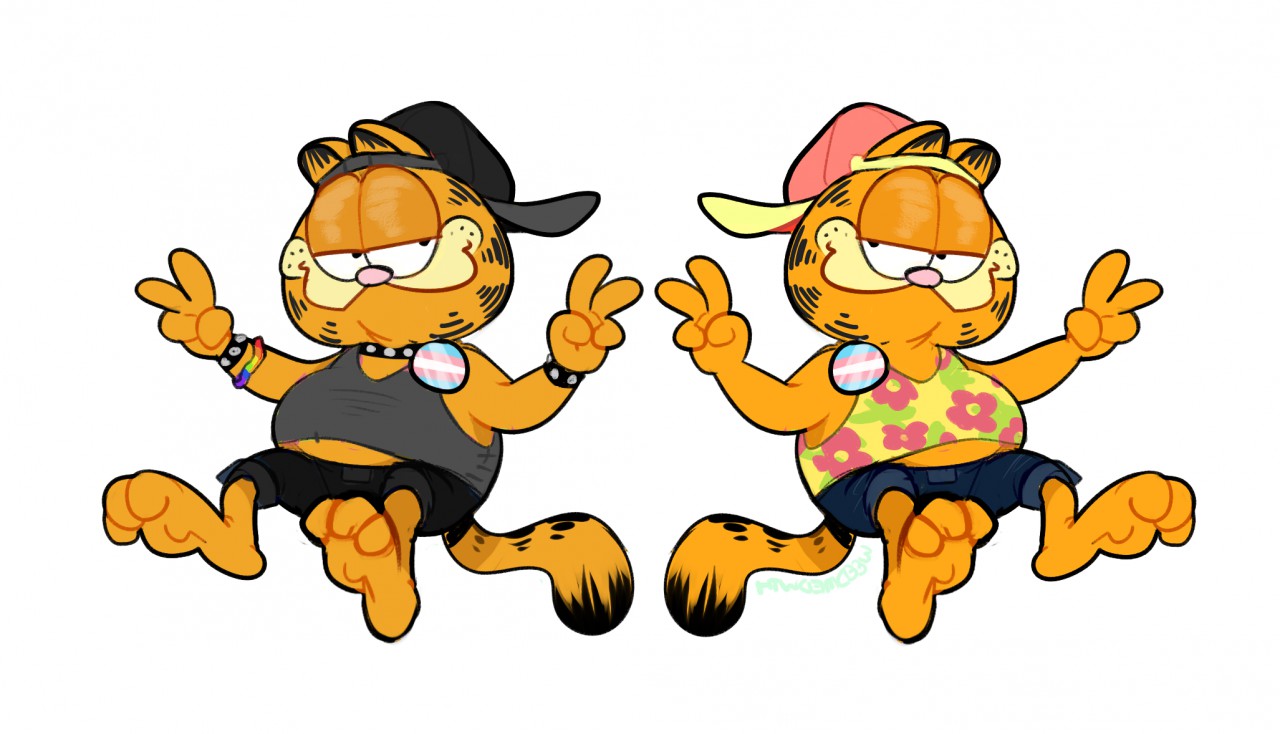 Gay Trans Garfield [Commission] by videomaus -- Fur Affinity [dot] net