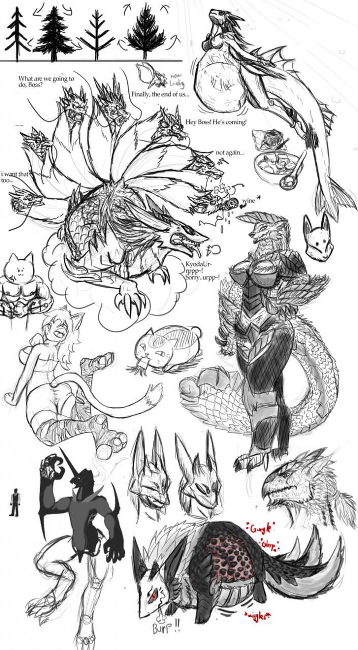 SCP-Kaijin] doodles-04 by Kainsword17 -- Fur Affinity [dot] net