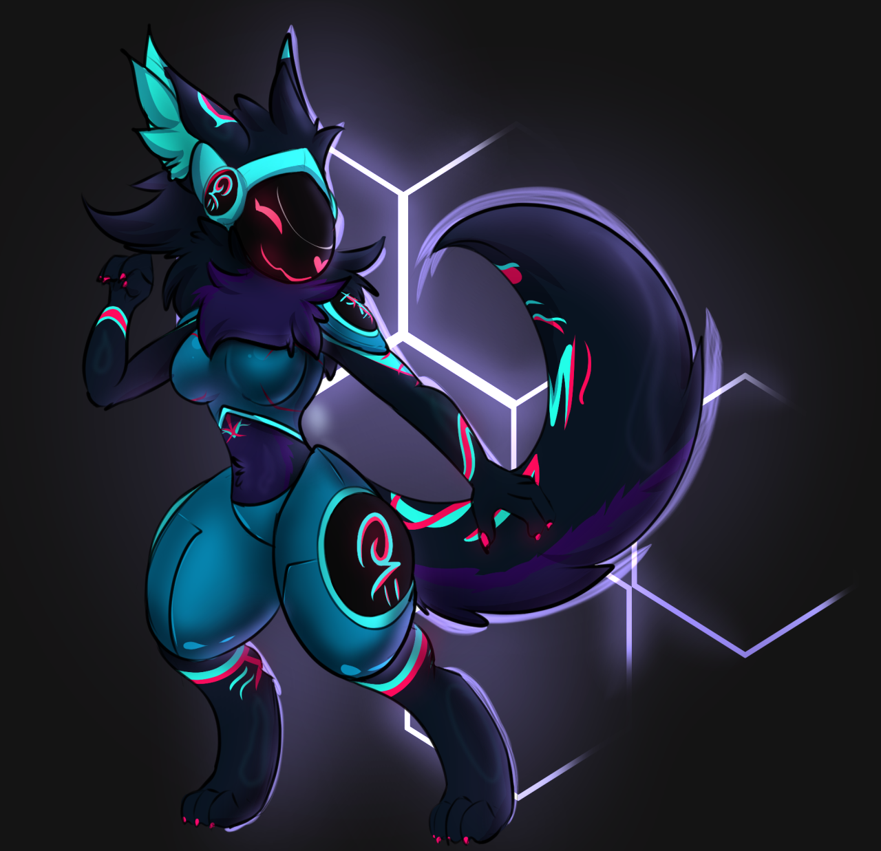 Cute blu protogen by ViFelian -- Fur Affinity [dot] net