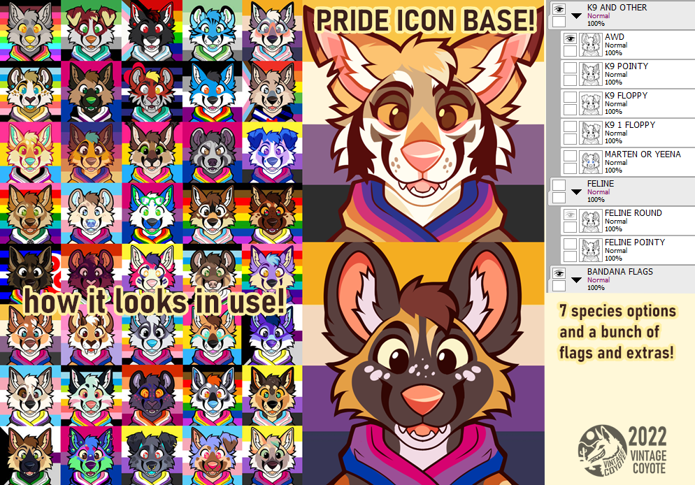 Free PRIDE! Icon Base!