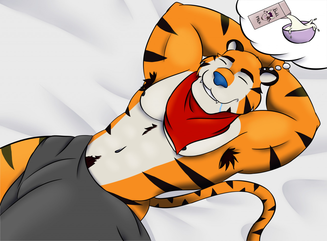 Tony The tiger off stream by Violet_Raven. -- Fur Affinity [dot] net