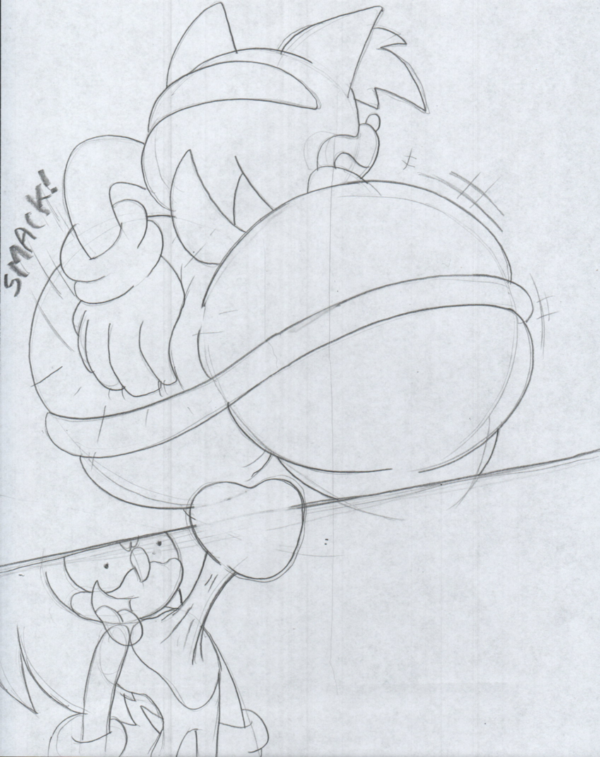 sonic heartbeat for big amy rose booty sketch. 
