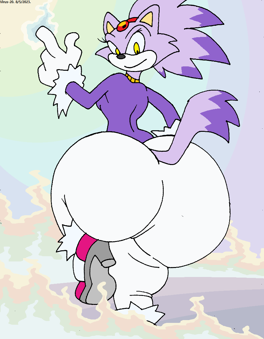 Blaze The Cat. Big Butt Fure Pose. by Virus-20 -- Fur Affinity [dot] net