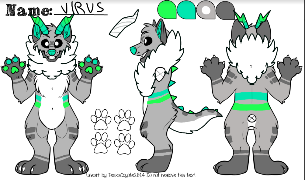 Virus Character Ref. By Virusthemonster -- Fur Affinity [dot] Net