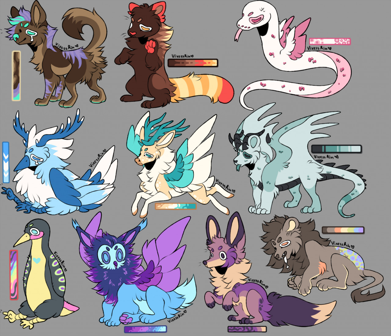 Mixed Adopts OPEN by VixessRin -- Fur Affinity [dot] net