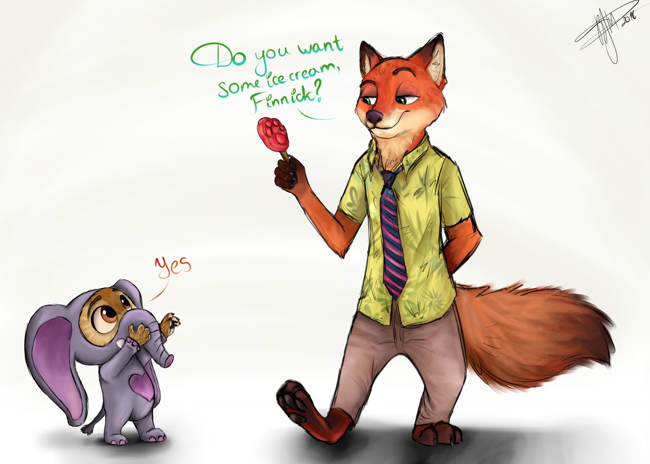 Nick and Finnick| Zootopia| Fanart 2016 by VlalizaVladaRose -- Fur Affinity  [dot] net