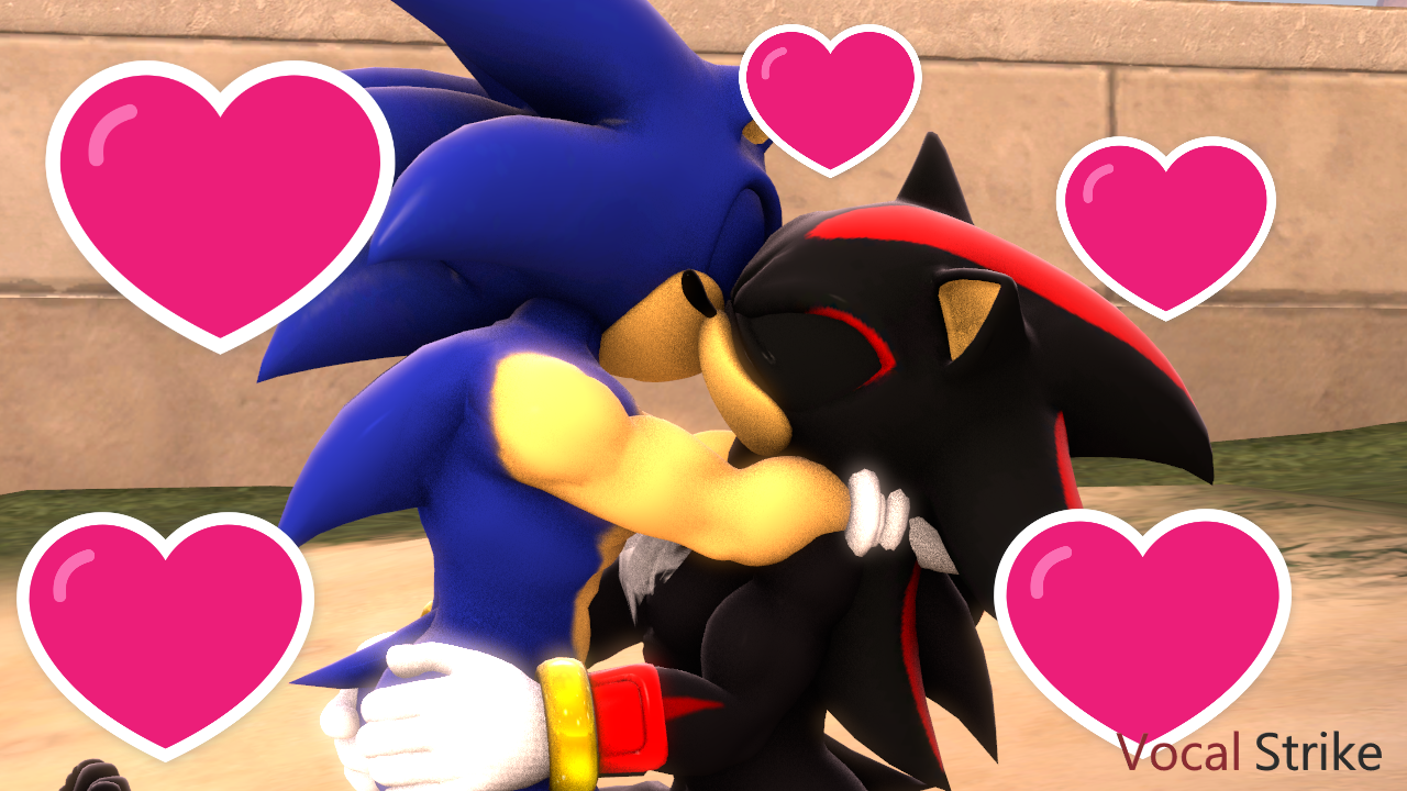 I came here for the gay hedgehogs — nyku7: Another sonadow draw of mine ~  Kissing