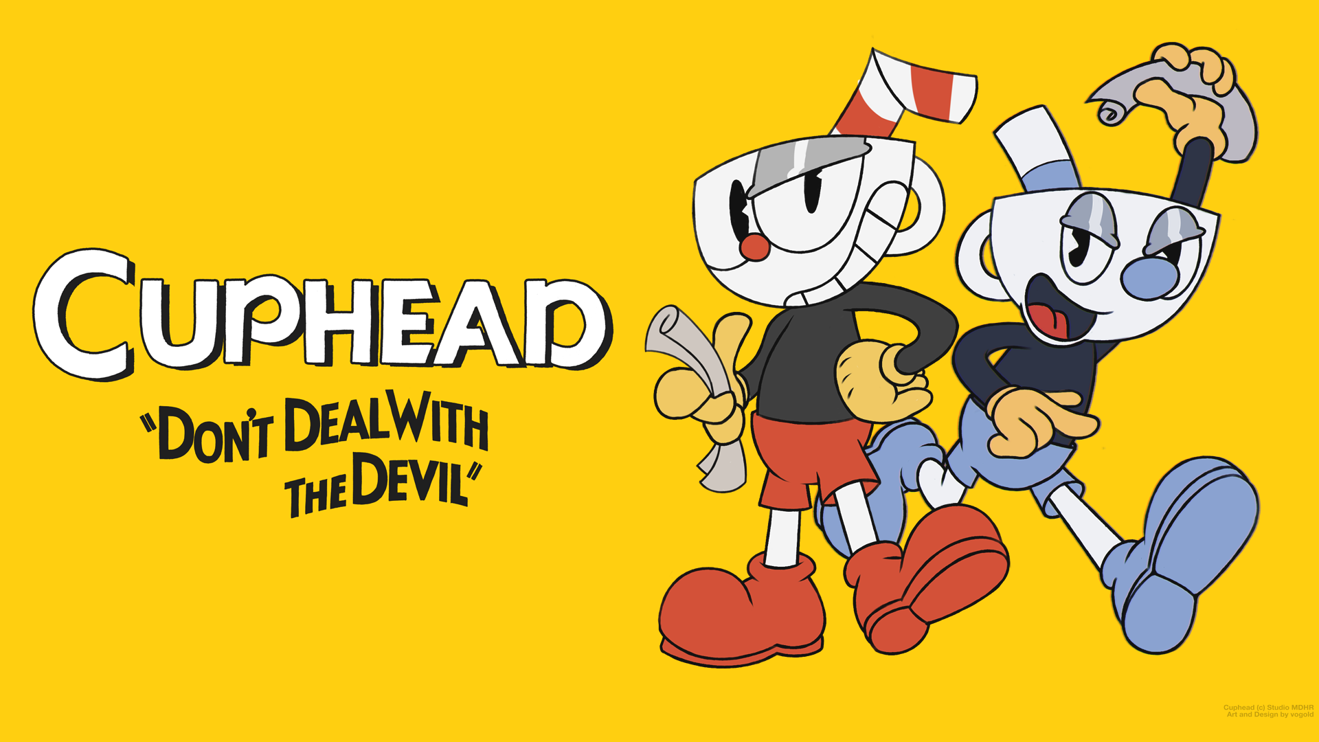 Cuphead The Devil Wallpaper - Cat with Monocle