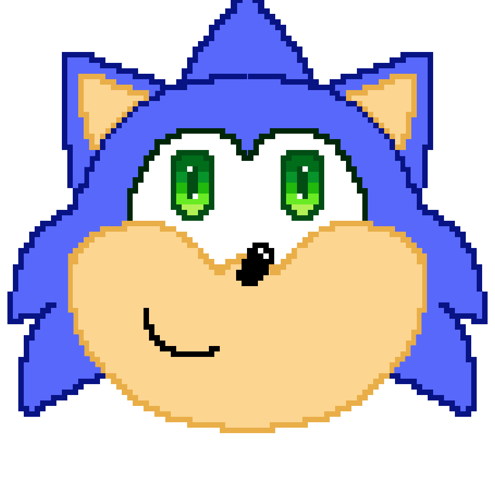 Pixilart - NEW SONIC SPRITE by Silly-Wolf