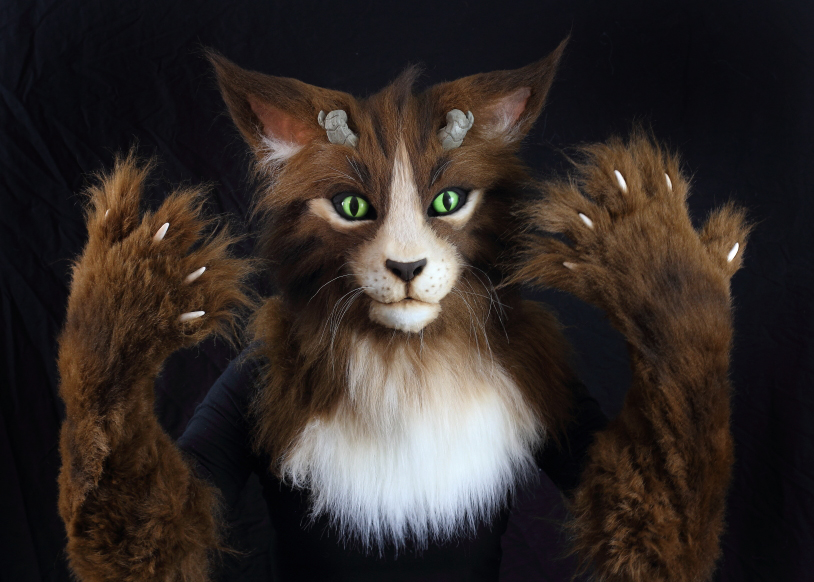 Realistic Furry Cat Mask