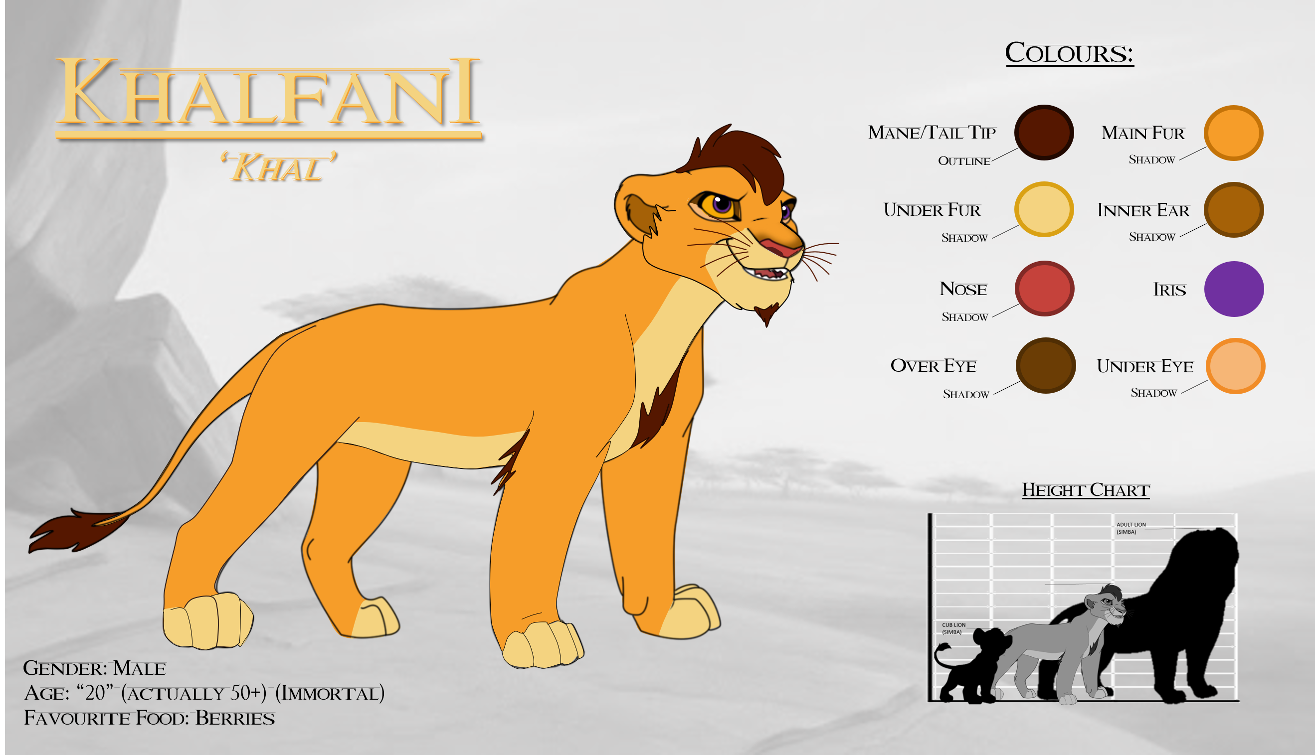 Khalfani 'Khal' the Lion - Reference Sheet by Vorefan16 -- Fur Affinity  [dot] net