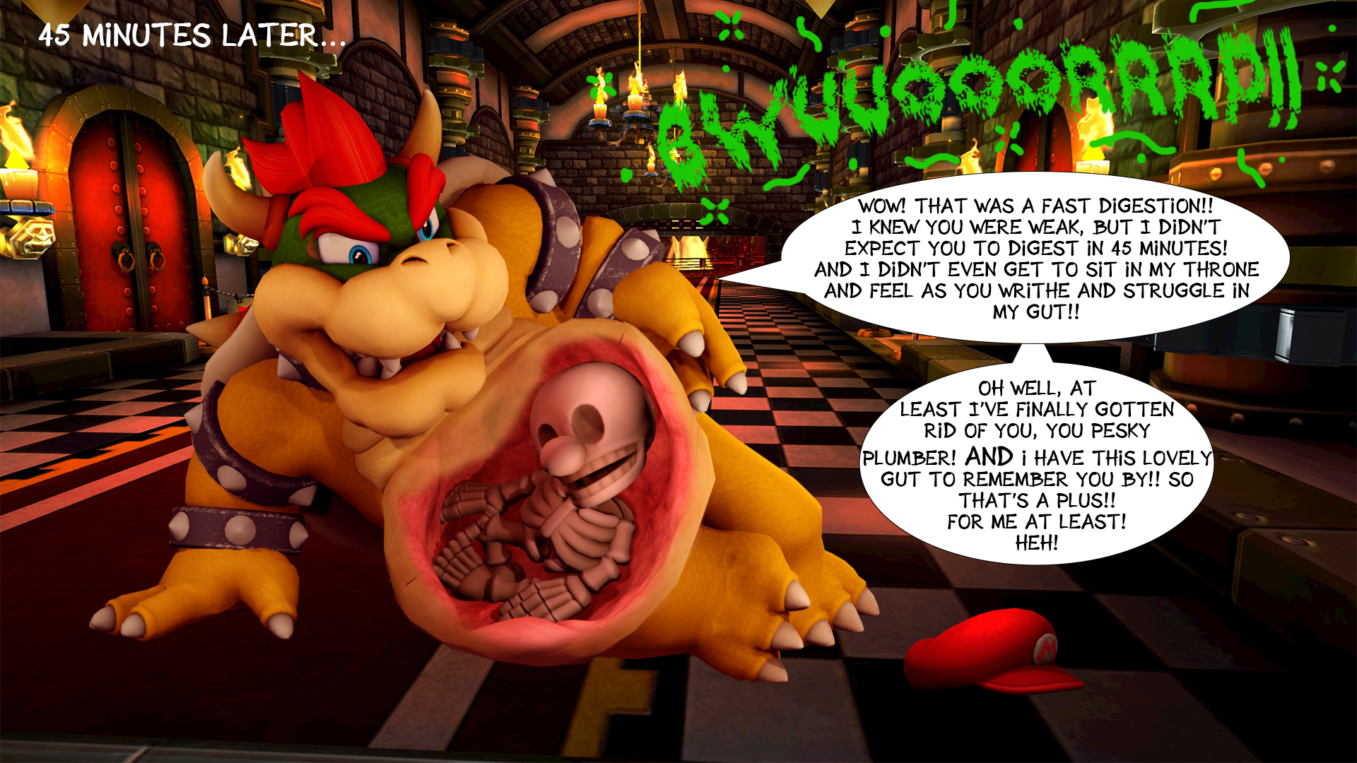 Bowser Jr. is eating Mario's Dish by Darknessslayer02 -- Fur Affinity [dot]  net