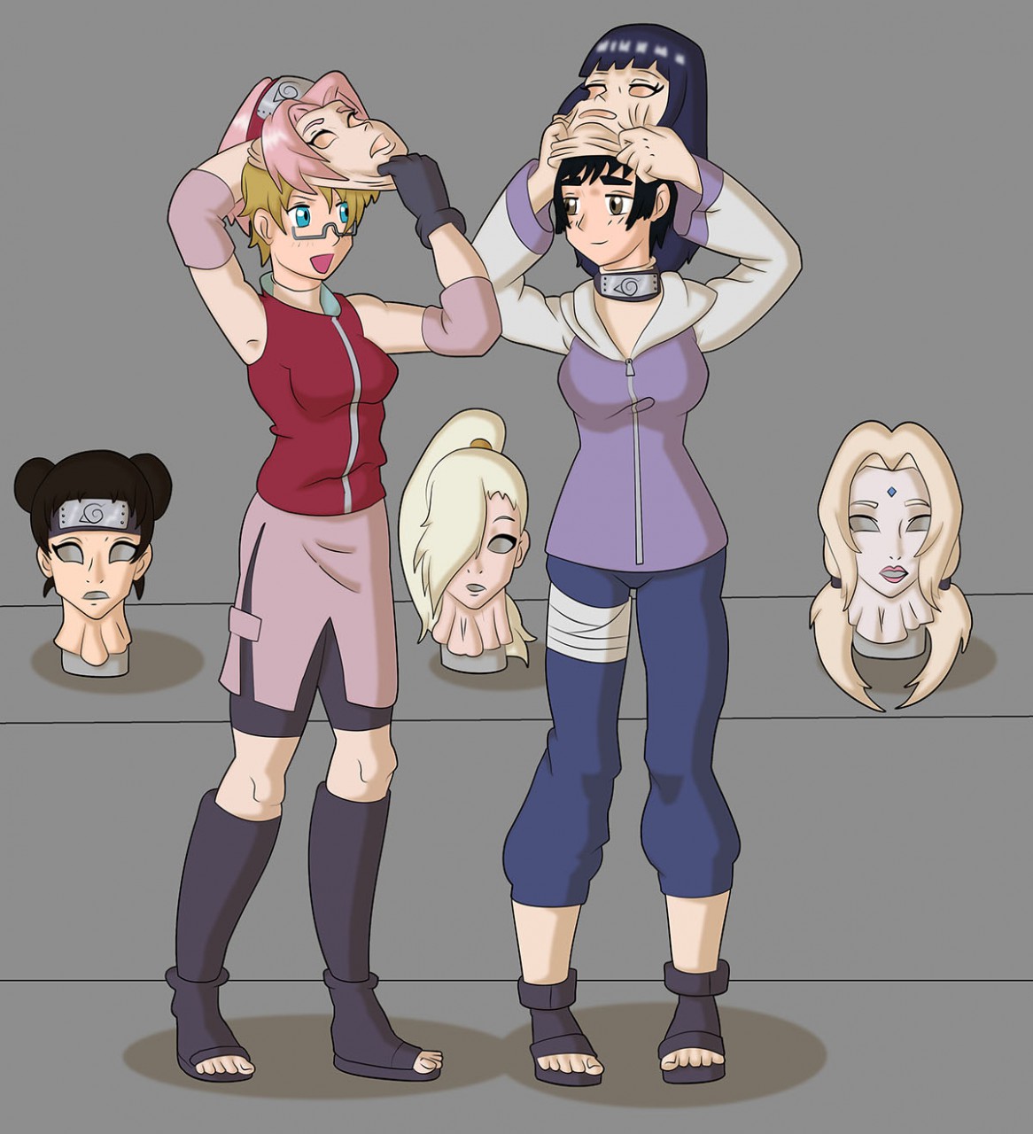 america and japant to konoha girls by Vytz -- Fur Affinity d