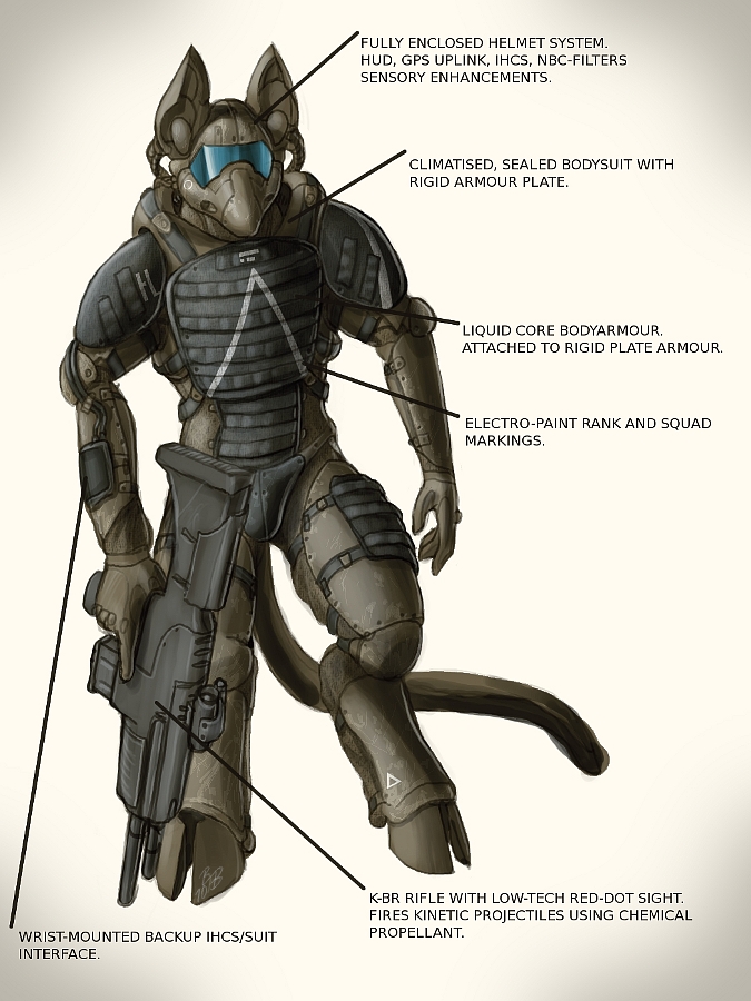 Combat Suit Concept Art by FlameSeekerKesh on DeviantArt