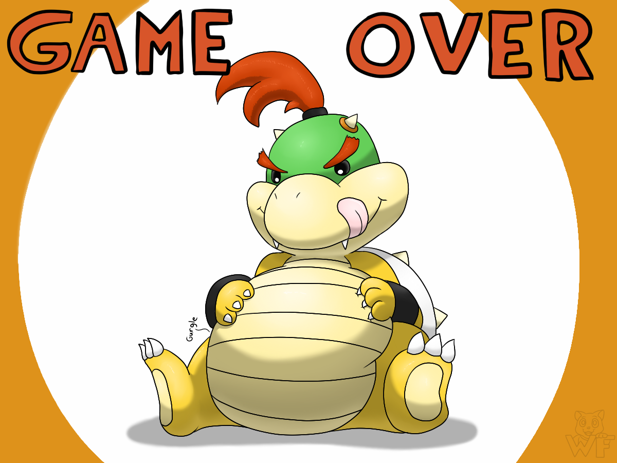 Bowser Jr. is eating Mario's Dish by Darknessslayer02 -- Fur Affinity [dot]  net