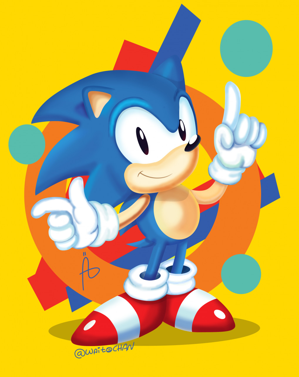 Classic sonic by Waitochan -- Fur Affinity [dot] net