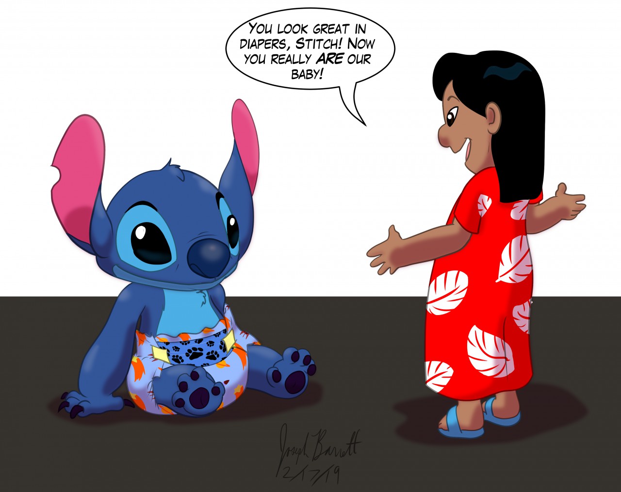 Lilo and Stitch diaper