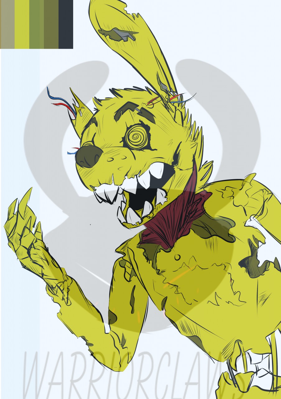 FNaF - Cartoon Springtrap by InsanySage -- Fur Affinity [dot] net