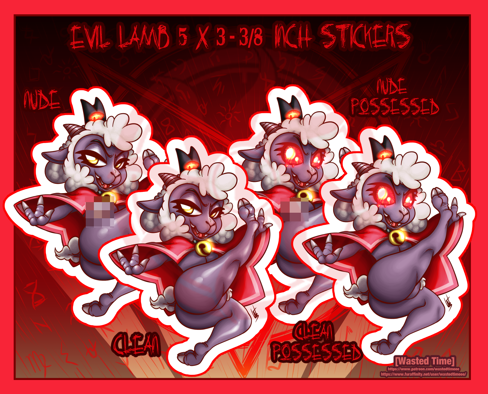 Cult of the Lamb Lamb Sticker Sale! by WastedTimeEE -- Fur