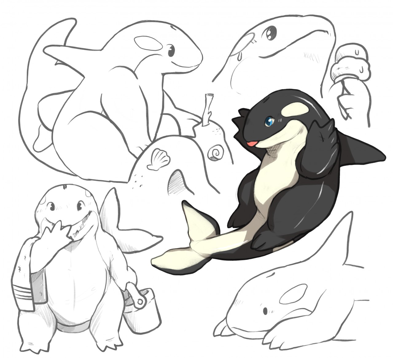 Orca sketchpage by Steeleh